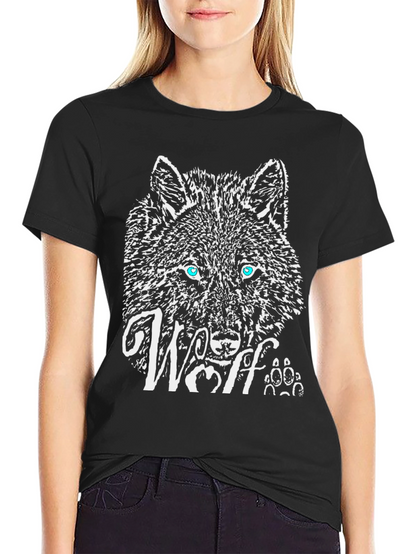Wolf Graphic T-Shirt - Black Cotton Tee