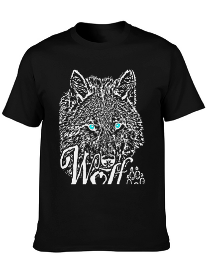 Wolf Graphic T-Shirt - Black Cotton Tee