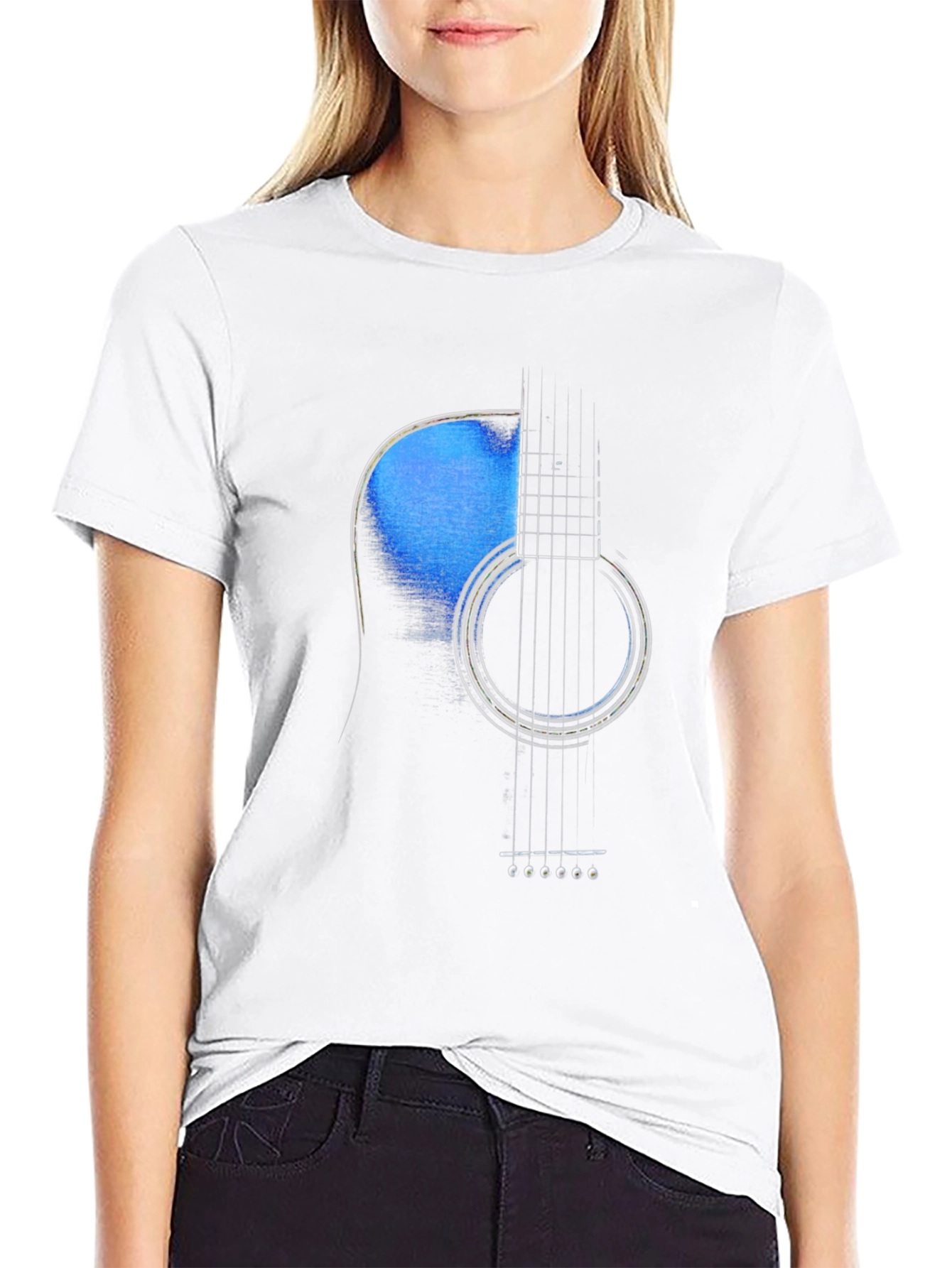 Acoustic Guitar Graphic Tee - Music Lover T-Shirt