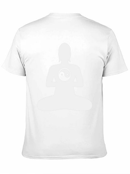Yin Yang Buddha Graphic Tee - Black