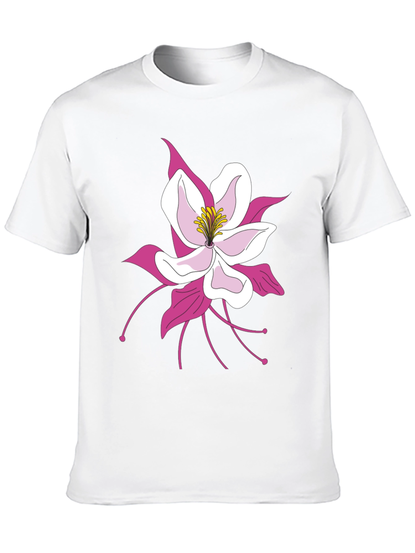 Floral Graphic Tee - Black Cotton Blend