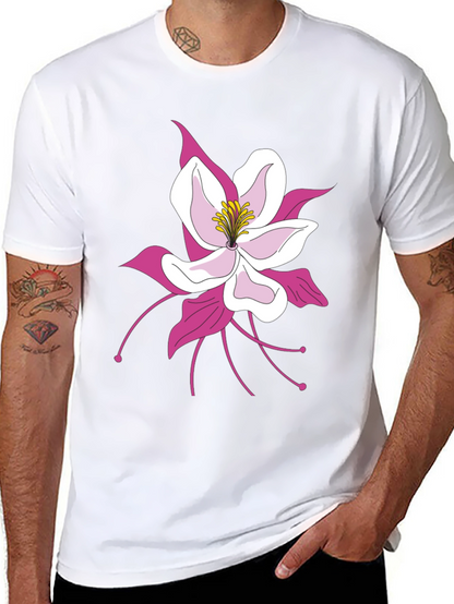 Floral Graphic Tee - Black Cotton Blend
