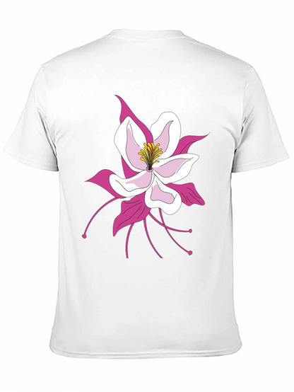 Floral Graphic Tee - Black Cotton Blend