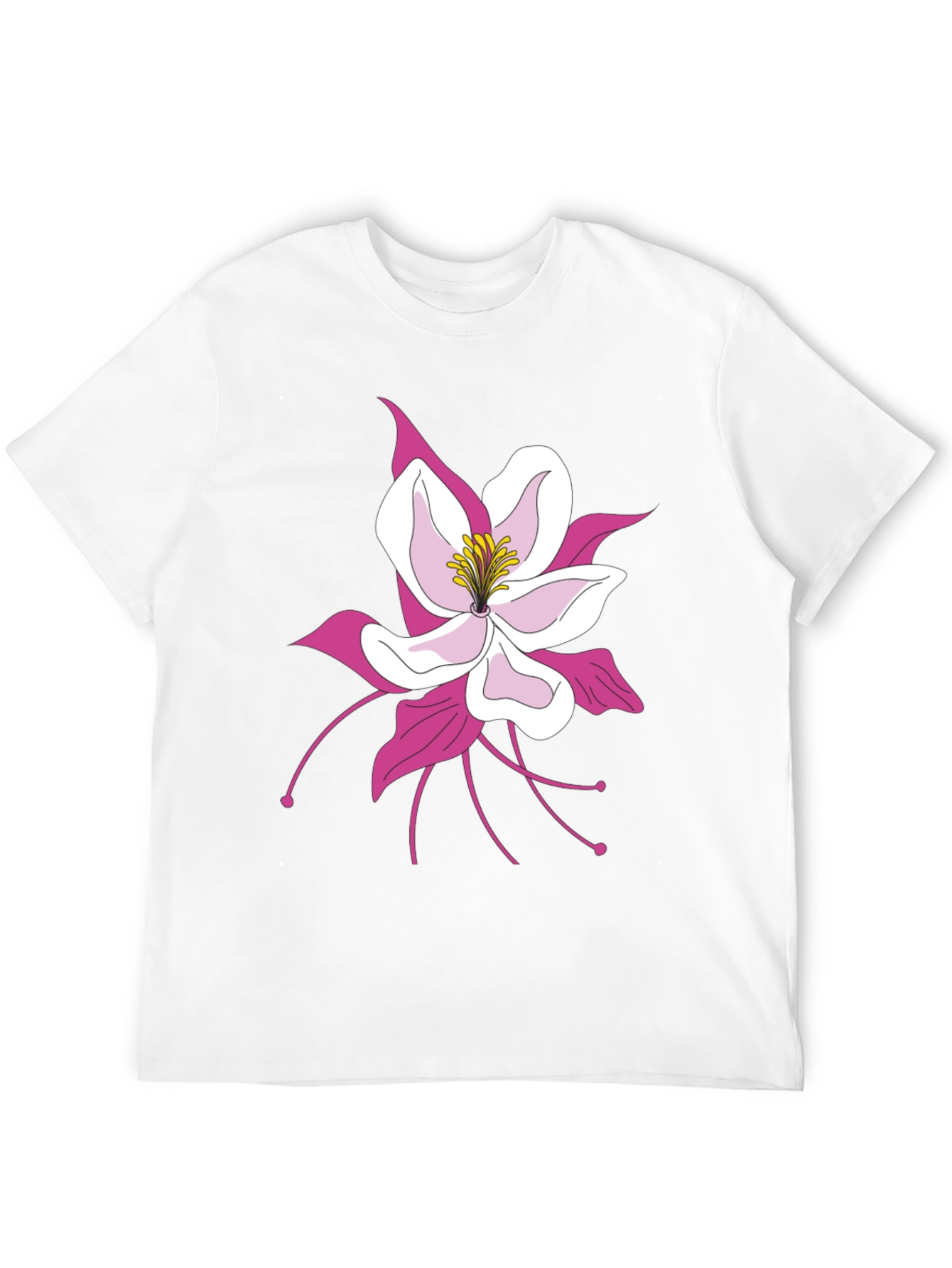 Floral Graphic Tee - Black Cotton Blend
