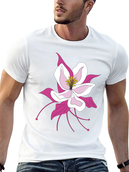 Floral Graphic Tee - Black Cotton Blend