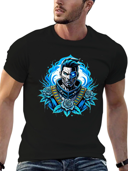 Cyberpunk Samurai T-Shirt - Futuristic Warrior Design