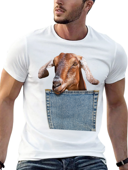 Goat Pocket Graphic T-Shirt