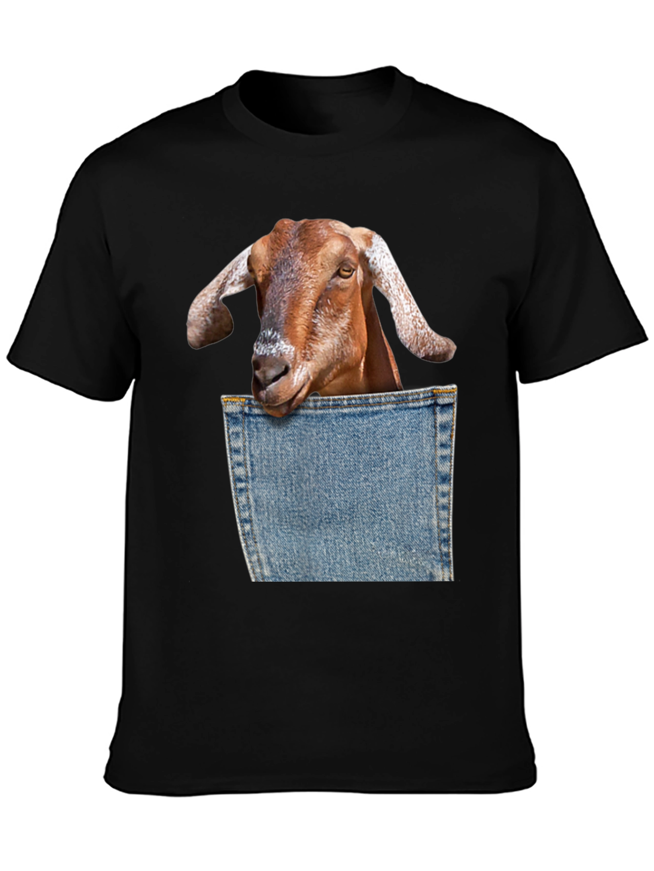 Goat Pocket Graphic T-Shirt