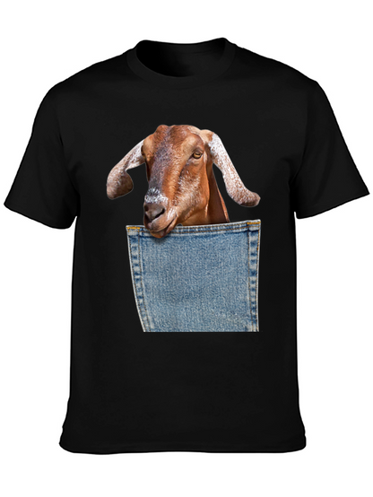 Goat Pocket Graphic T-Shirt