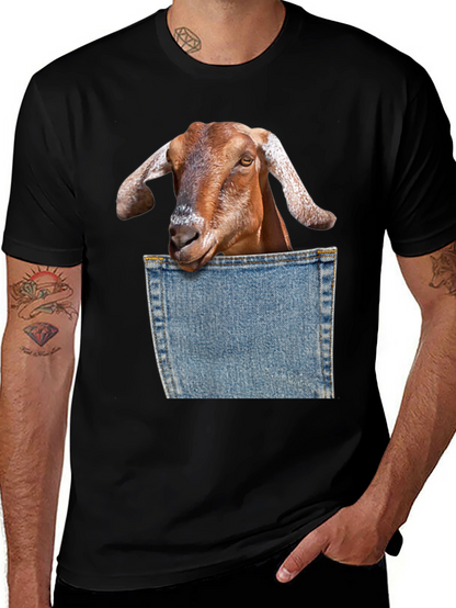 Goat Pocket Graphic T-Shirt