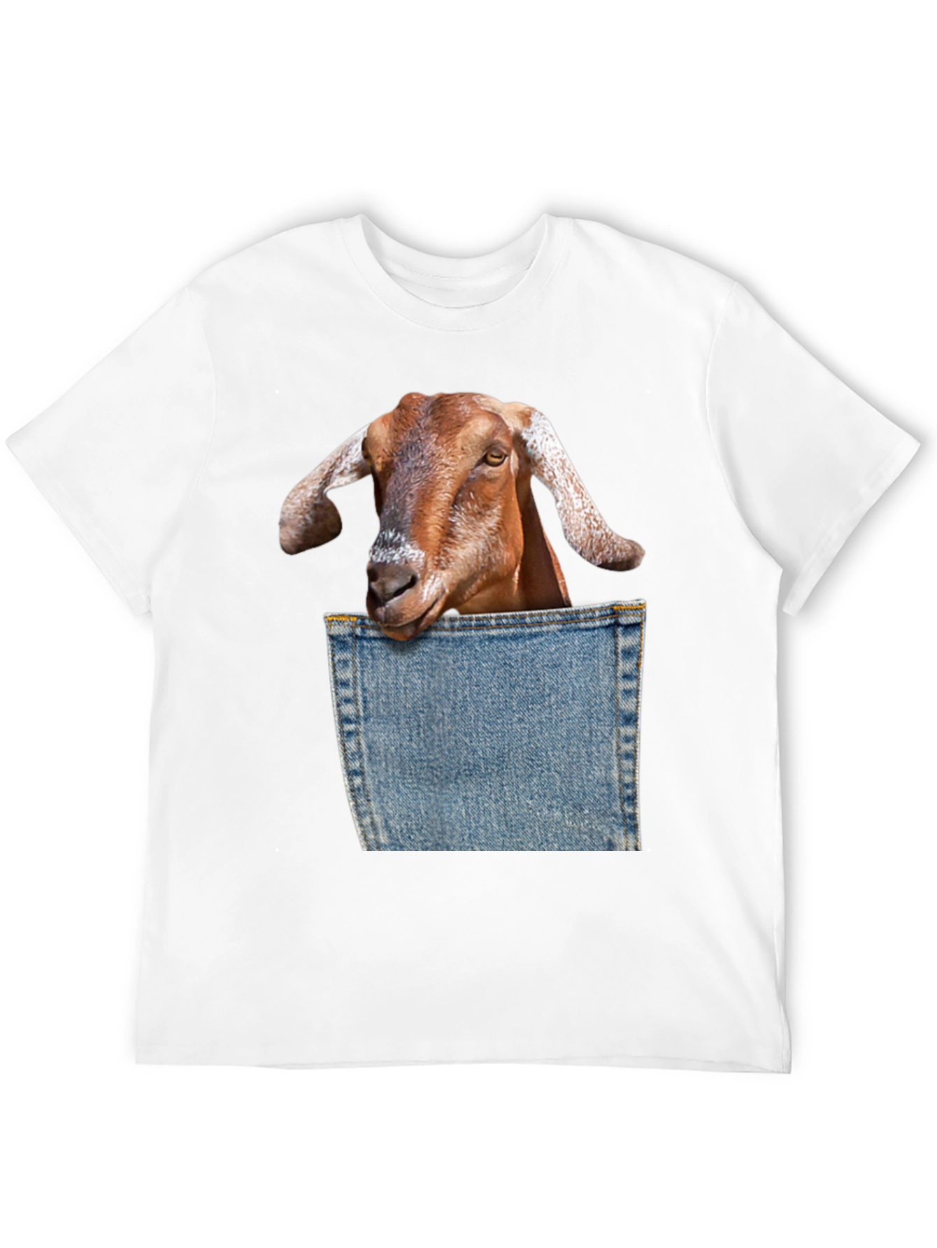 Goat Pocket Graphic T-Shirt