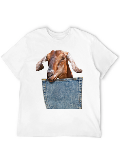Goat Pocket Graphic T-Shirt