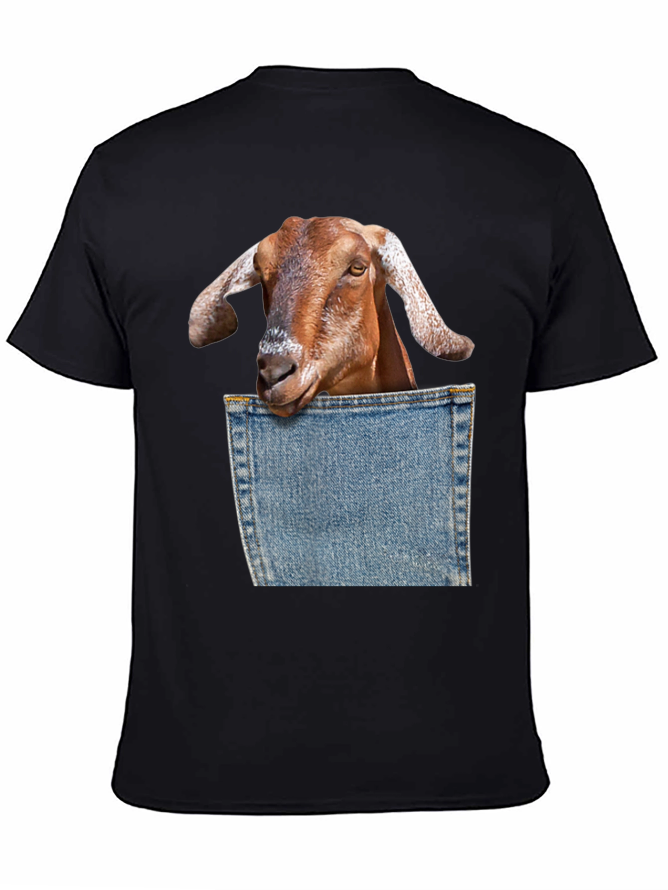 Goat Pocket Graphic T-Shirt