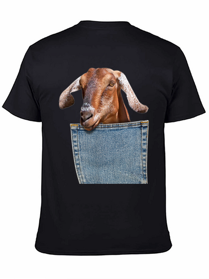 Goat Pocket Graphic T-Shirt