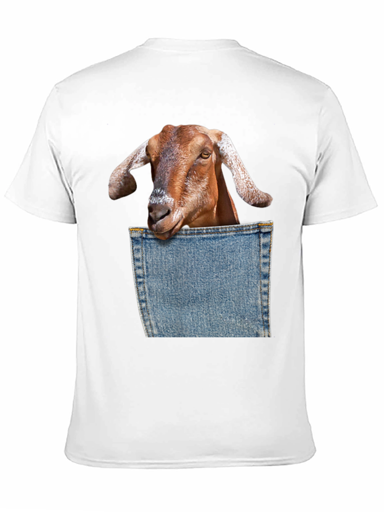 Goat Pocket Graphic T-Shirt