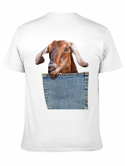Goat Pocket Graphic T-Shirt