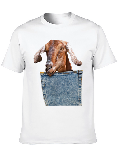 Goat Pocket Graphic T-Shirt