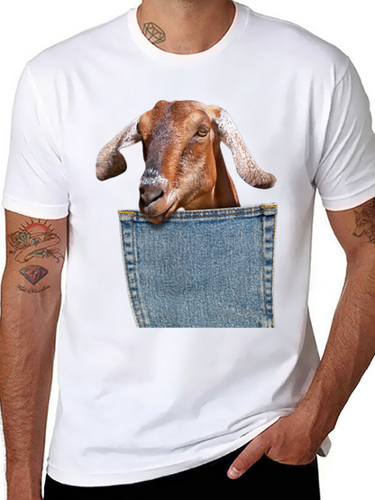 Goat Pocket Graphic T-Shirt
