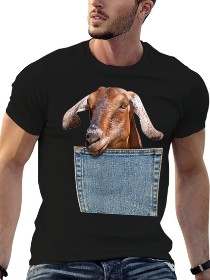 Goat Pocket Graphic T-Shirt