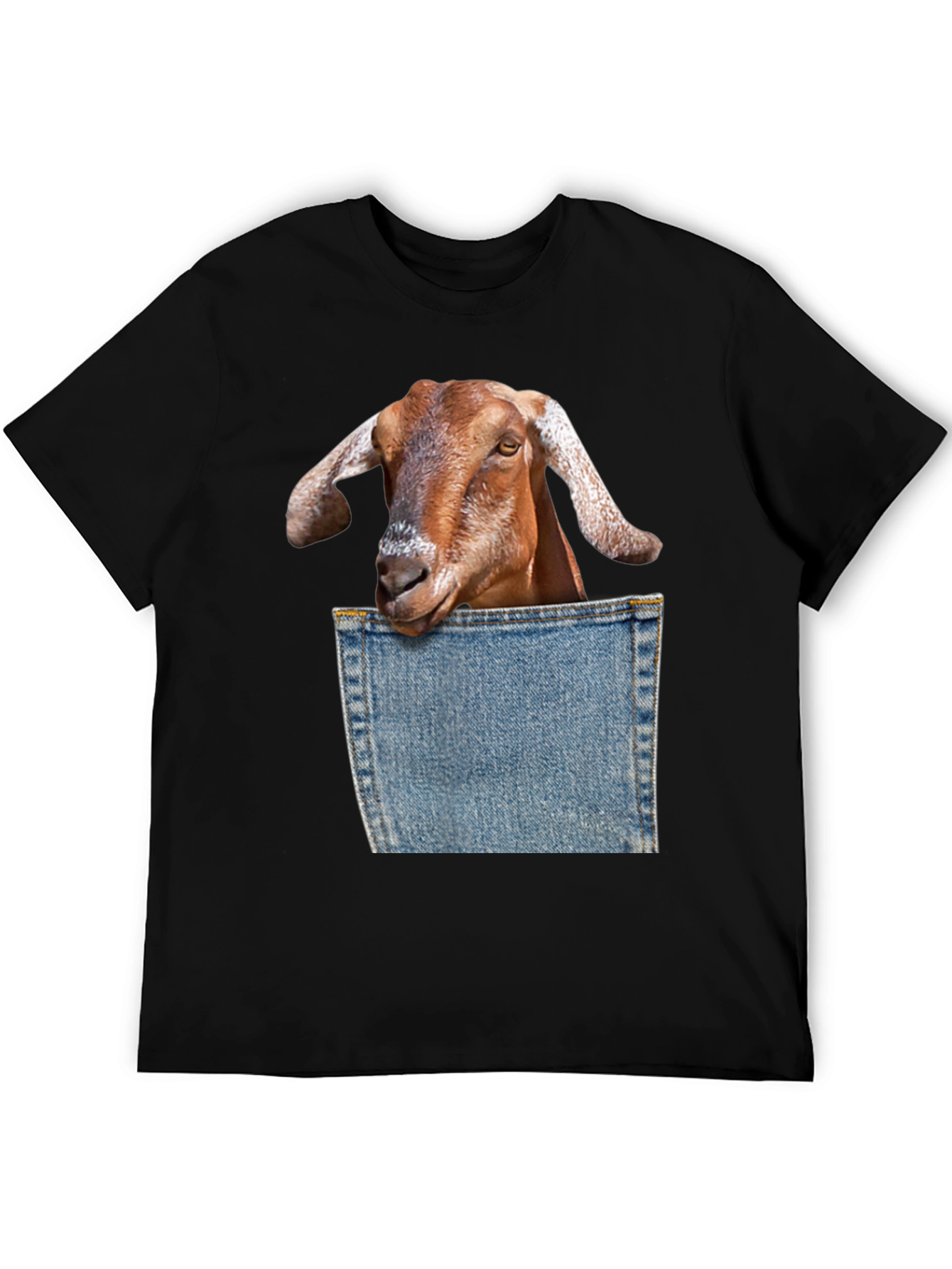 Goat Pocket Graphic T-Shirt