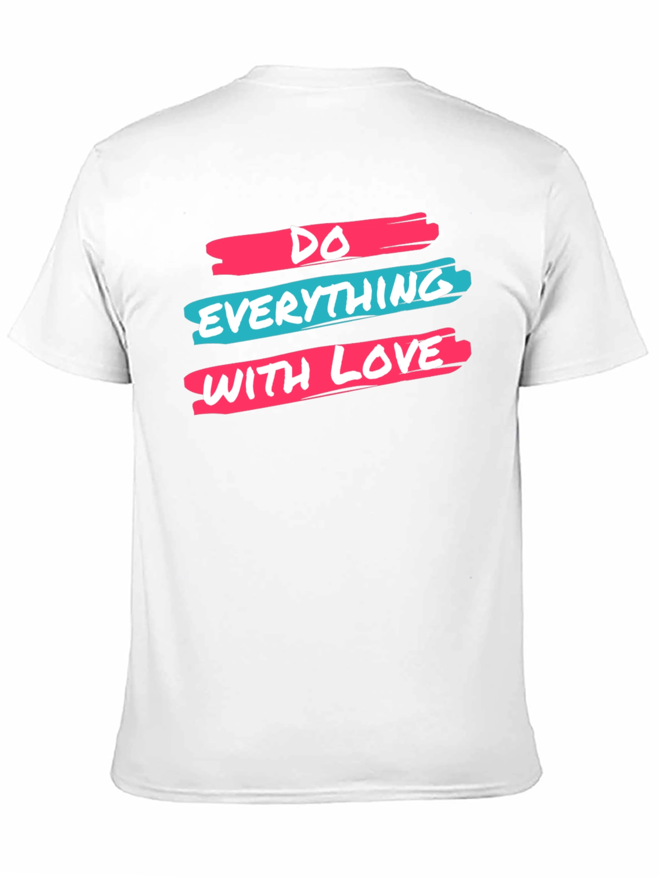 Inspirational Do Everything With Love Black Graphic Tee