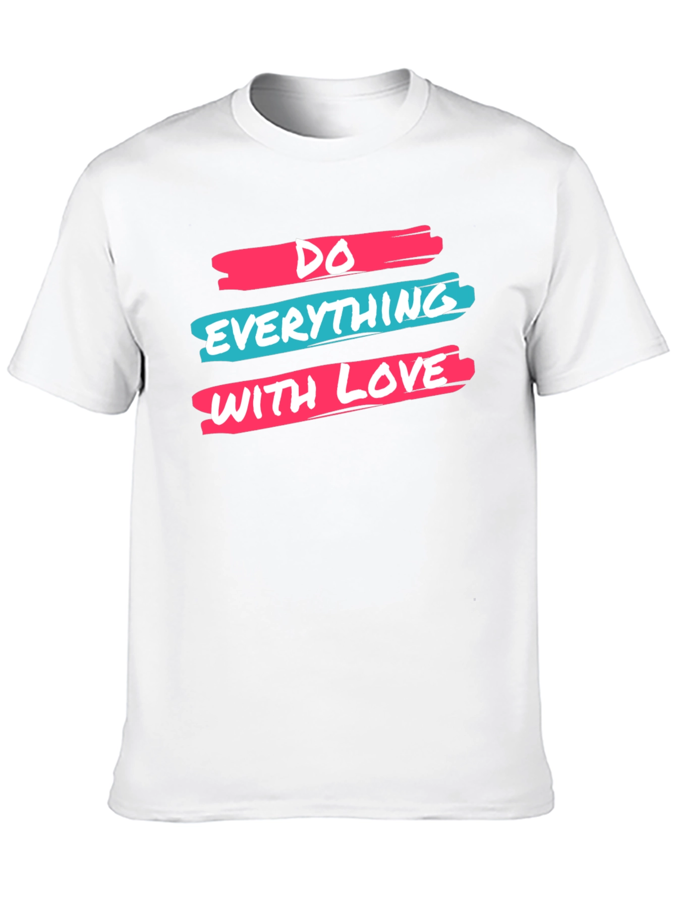 Inspirational Do Everything With Love Black Graphic Tee