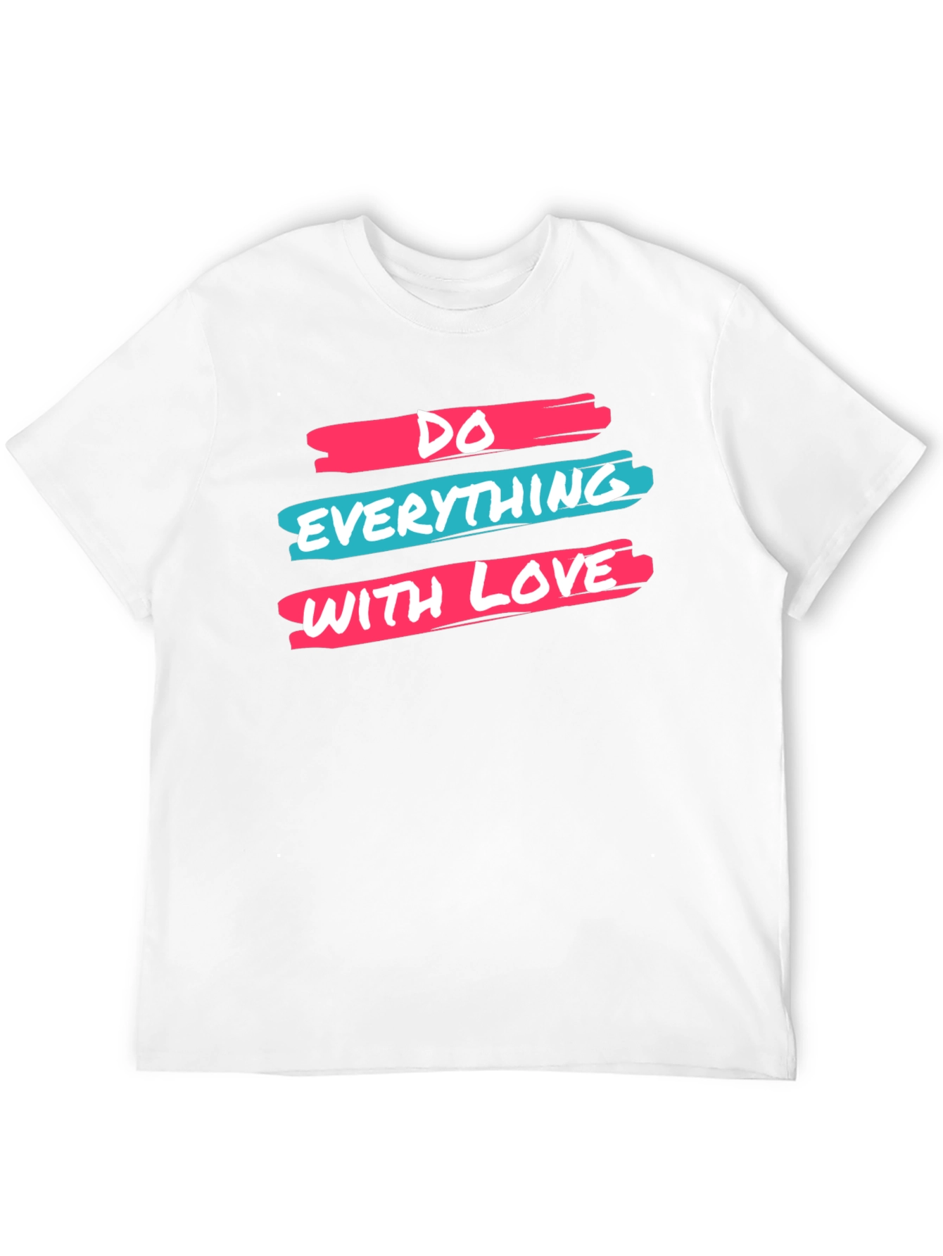 Inspirational Do Everything With Love Black Graphic Tee