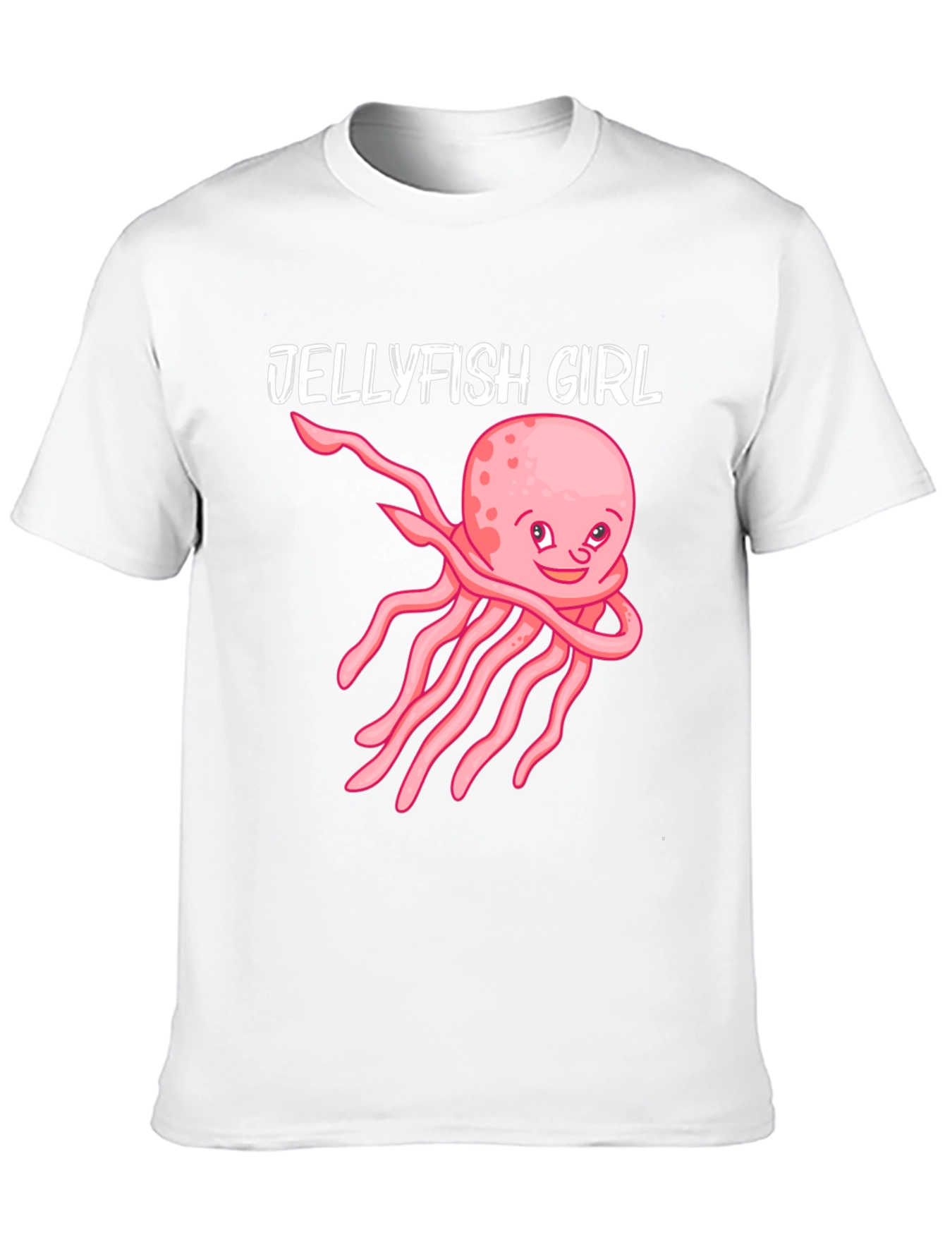 Jellyfish Girl Graphic Tee - Black Cotton Shirt
