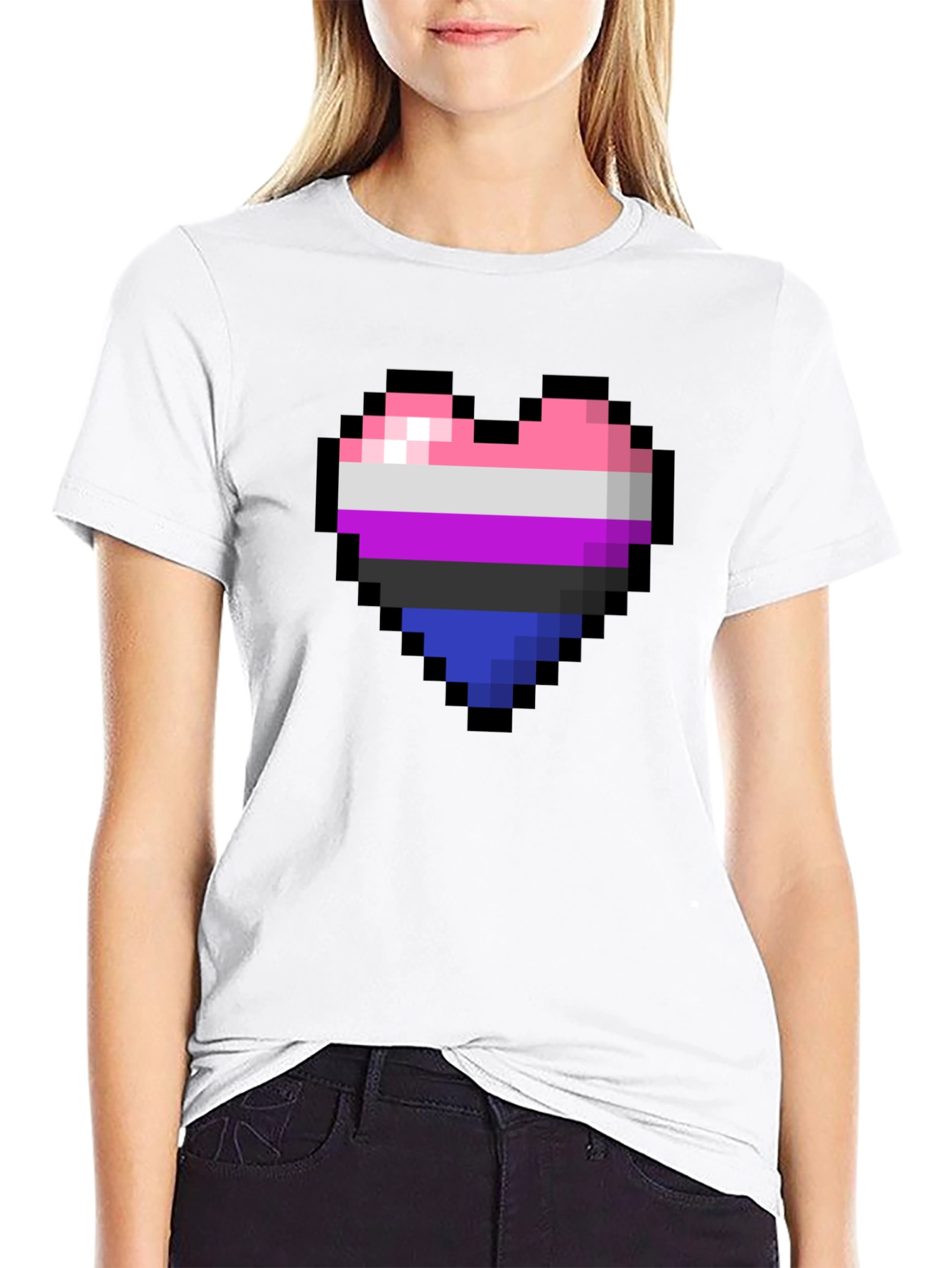 Omnisexual Pixel Heart Graphic Tee - Pride Shirt