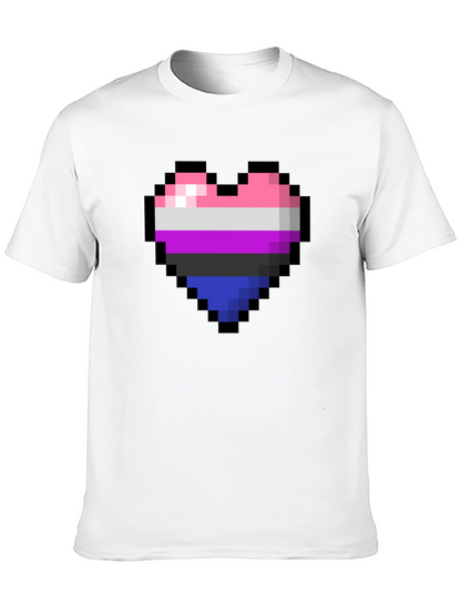 Omnisexual Pixel Heart Graphic Tee - Pride Shirt