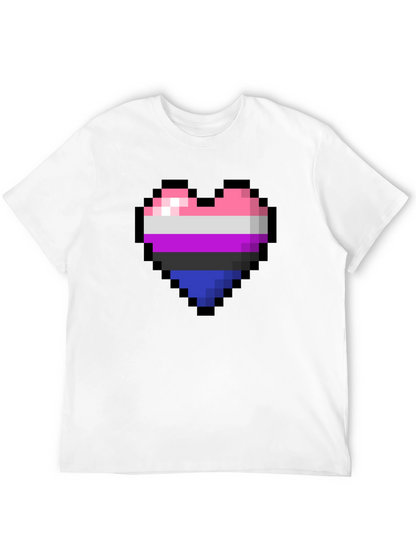 Omnisexual Pixel Heart Graphic Tee - Pride Shirt