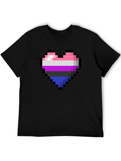 Omnisexual Pixel Heart Graphic Tee - Pride Shirt