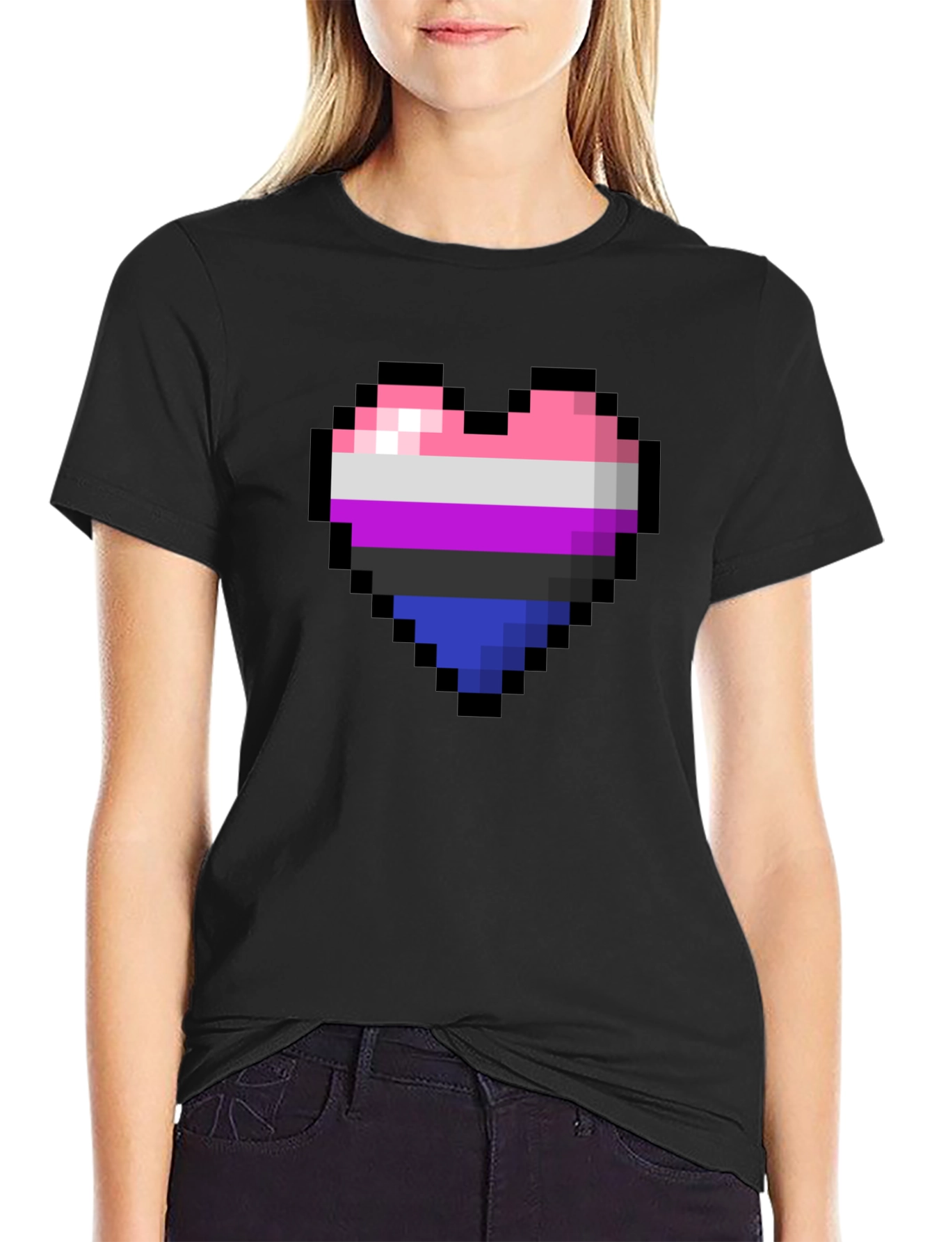 Omnisexual Pixel Heart Graphic Tee - Pride Shirt