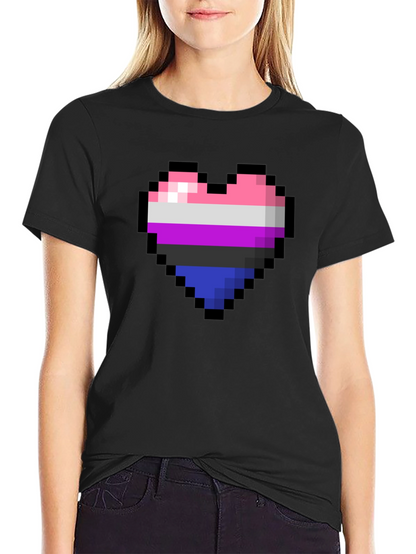 Omnisexual Pixel Heart Graphic Tee - Pride Shirt