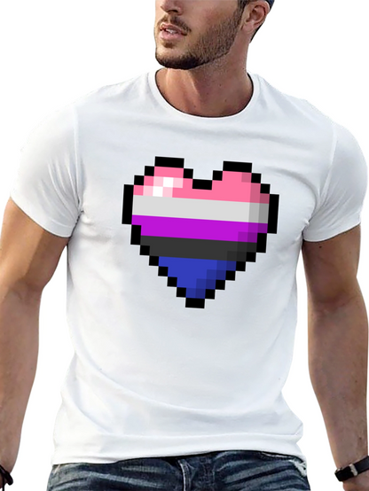 Omnisexual Pixel Heart Graphic Tee - Pride Shirt