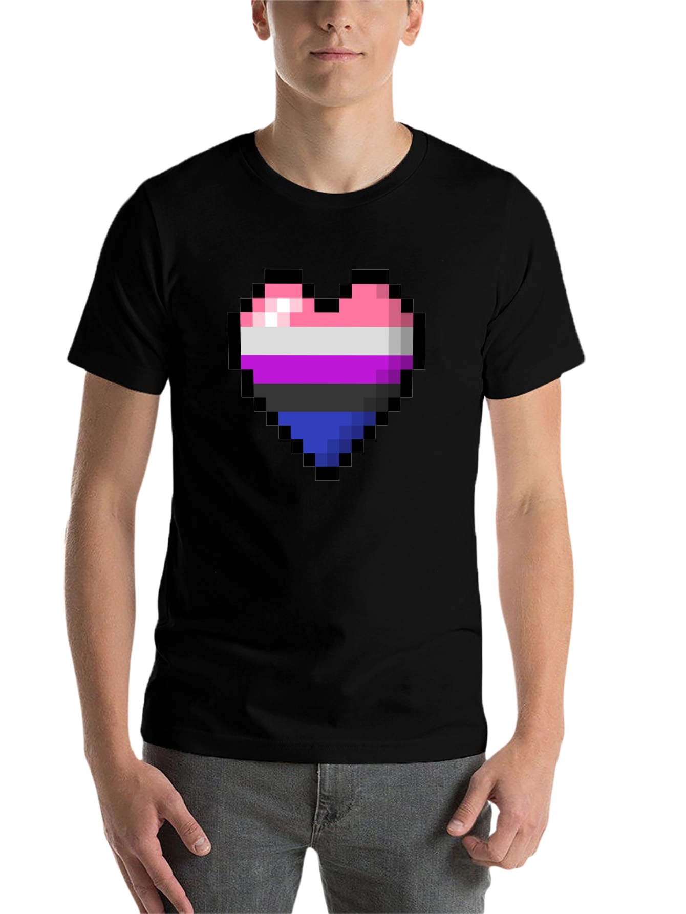 Omnisexual Pixel Heart Graphic Tee - Pride Shirt