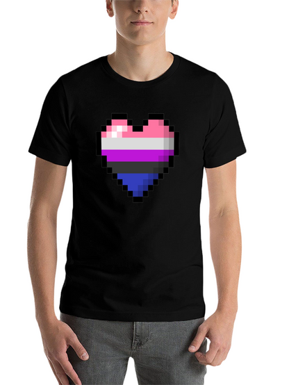 Omnisexual Pixel Heart Graphic Tee - Pride Shirt