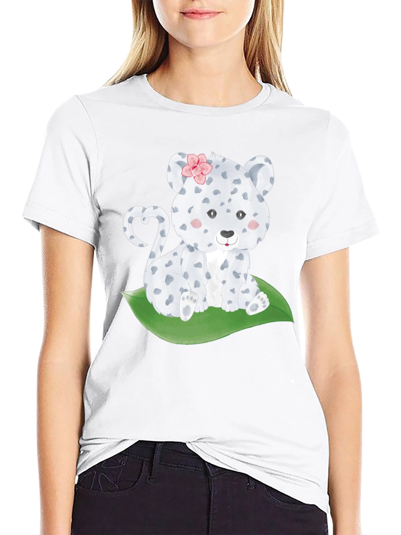 Cute Leopard Cub T-Shirt - Black
