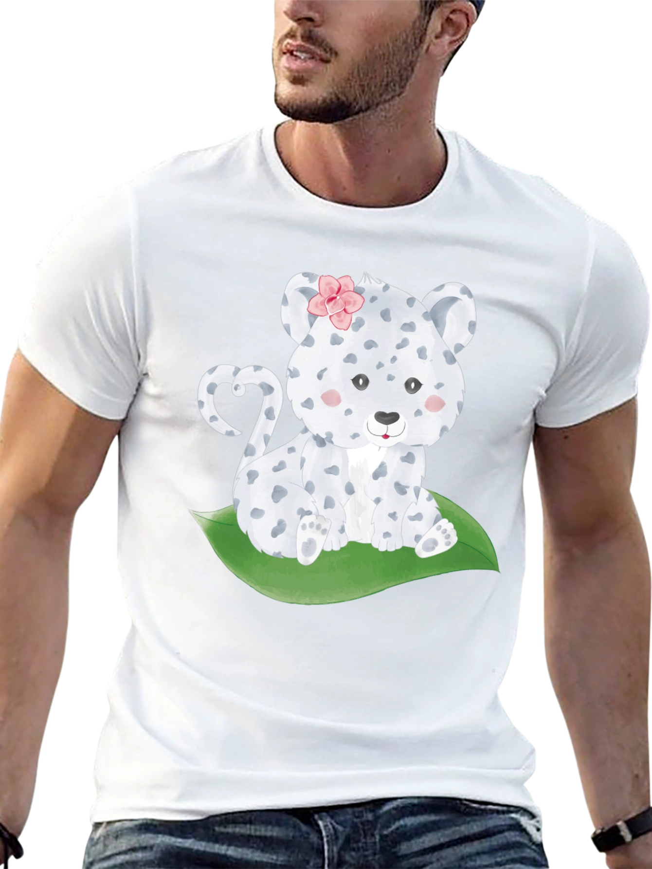 Cute Leopard Cub T-Shirt - Black
