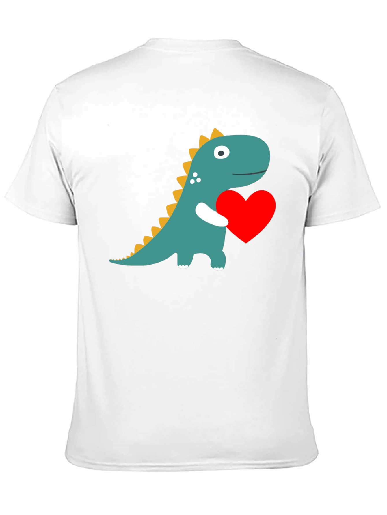 Dino Love T-Shirt - Adorable Dinosaur Holding Heart