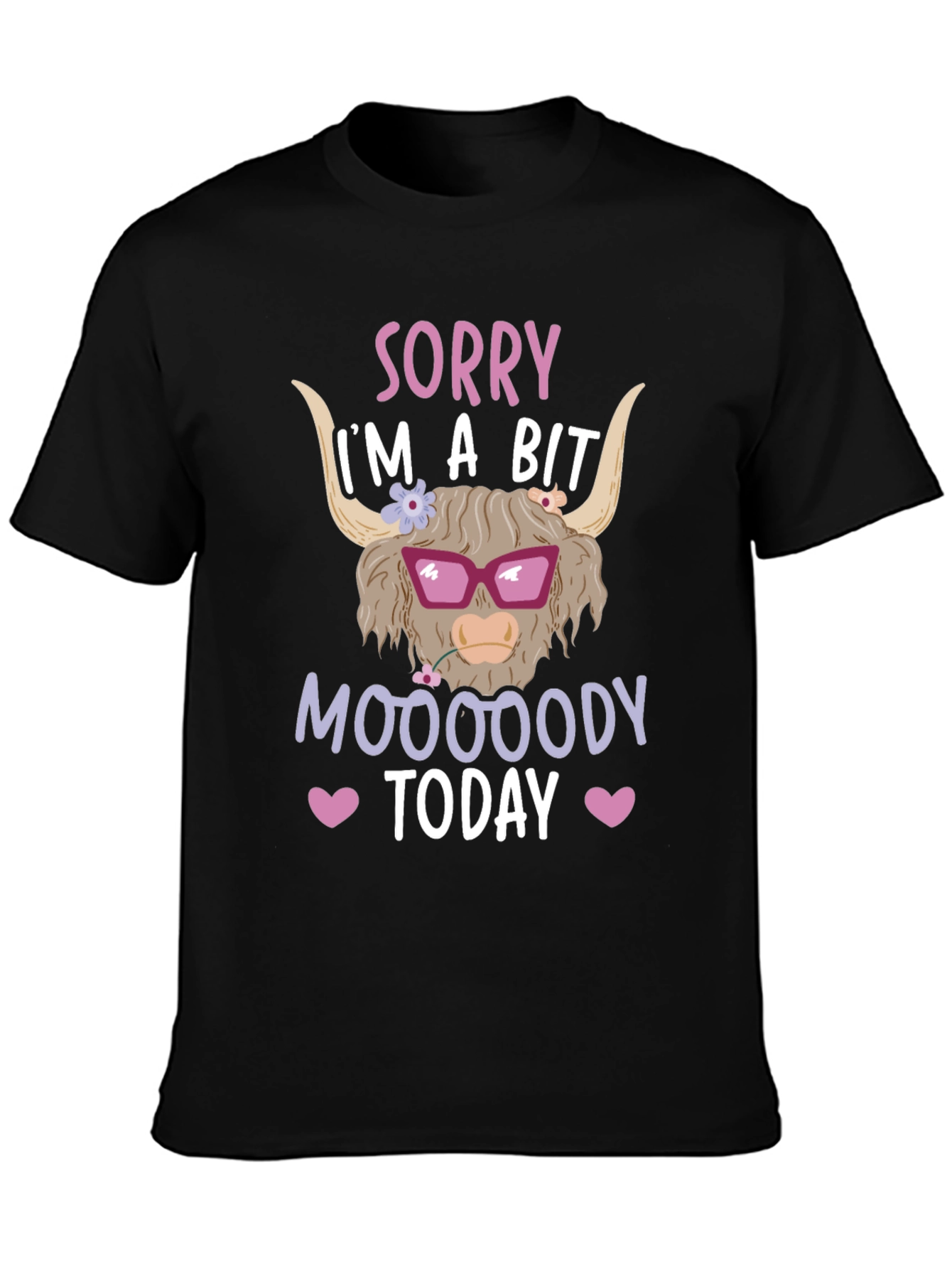 Funny Highland Cow Mood T-Shirt