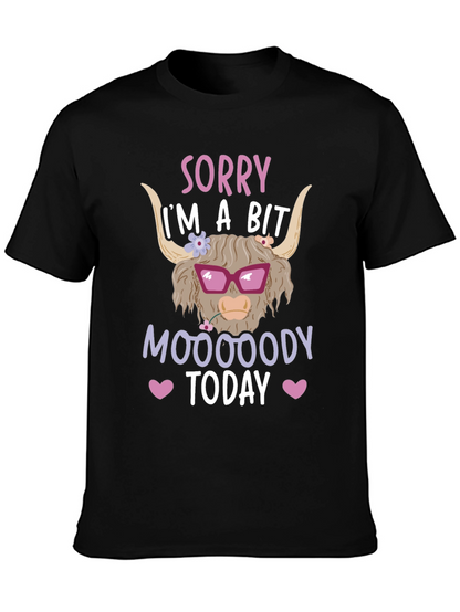 Funny Highland Cow Mood T-Shirt