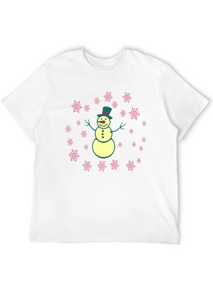 Snowman T-Shirt with Snowflake Design