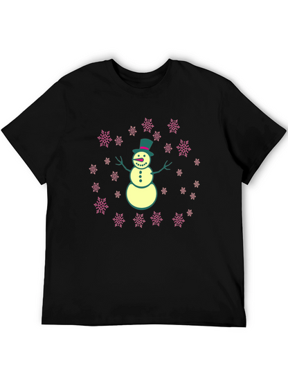 Snowman T-Shirt with Snowflake Design