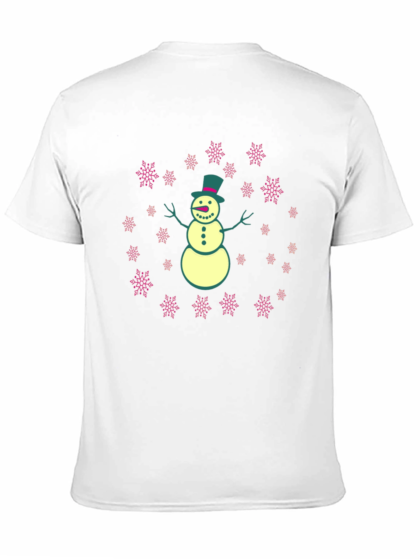 Snowman T-Shirt with Snowflake Design