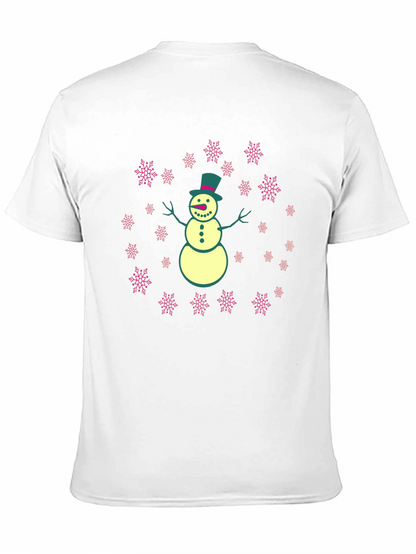Snowman T-Shirt with Snowflake Design