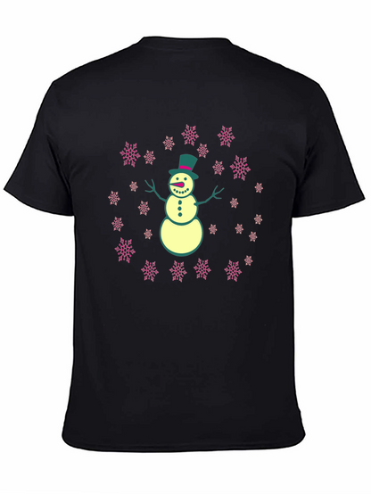 Snowman T-Shirt with Snowflake Design