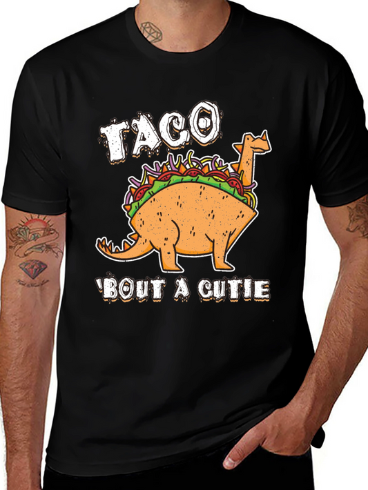 Taco Bout a Cutie Graphic T-Shirt - Dinosaur Foodie Tee