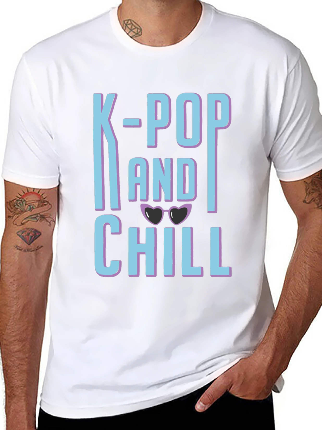 K-Pop and Chill Graphic Tee - Black