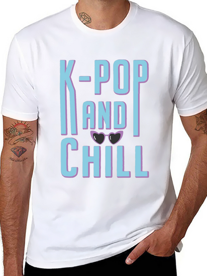 K-Pop and Chill Graphic Tee - Black